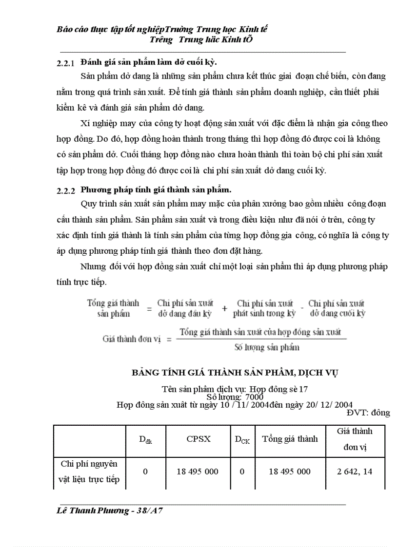 image for page Kề toán chi phí sản xuất và tính giá thành sản phẩm tại Công ty vật tư thiết bị nông sản Thanh Trì - Hà Nội