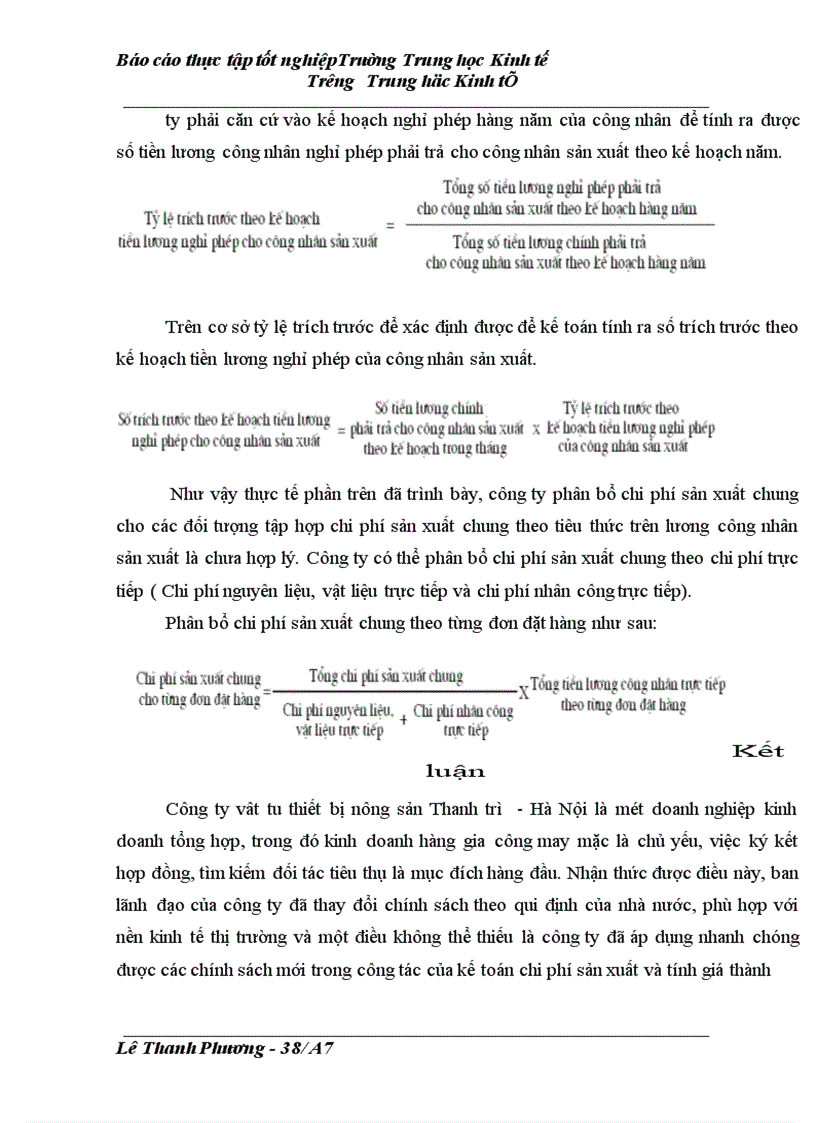 image for page Kề toán chi phí sản xuất và tính giá thành sản phẩm tại Công ty vật tư thiết bị nông sản Thanh Trì - Hà Nội