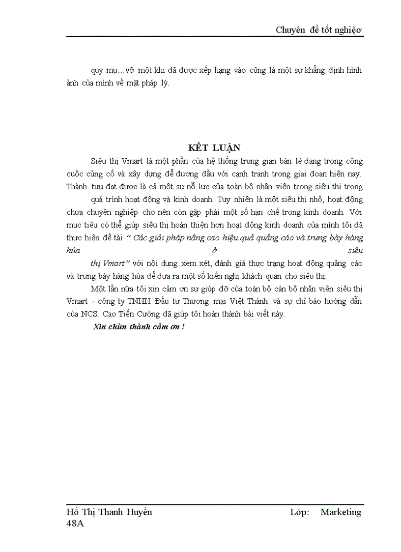 image for page Các giải pháp nâng cao hiệu quả quảng cáo và trưng bày hàng hóa ở siêu thị Vmart