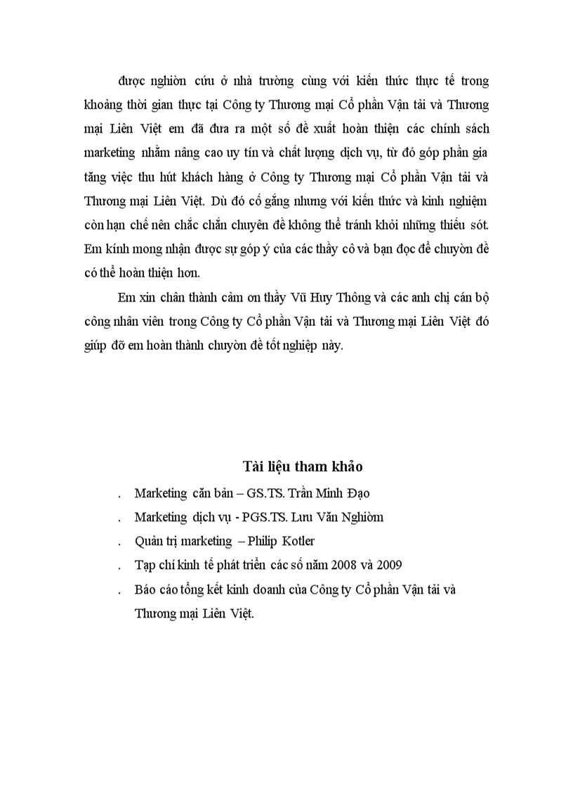 image for page Giải pháp marketing nhằm thu hút khách hàng tại Công ty Cổ phần Vận tải và Thương mại Liên Việt