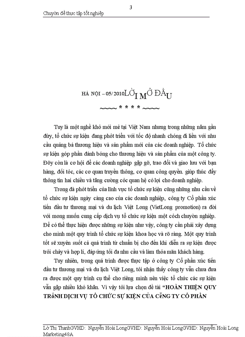 image for page Hoàn thiện quy trình dịch vụ tổ chức sự kiện của công ty cổ phần xúc tiến đầu tư thương mại và du lịch việt long