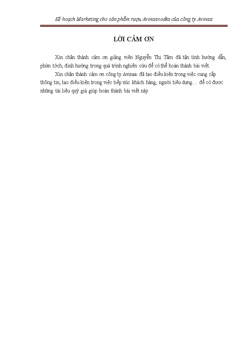 image for page Kế hoạch marketing cho sản phẩm rượu avinaaavodka của công ty avinaa hà nội – 05