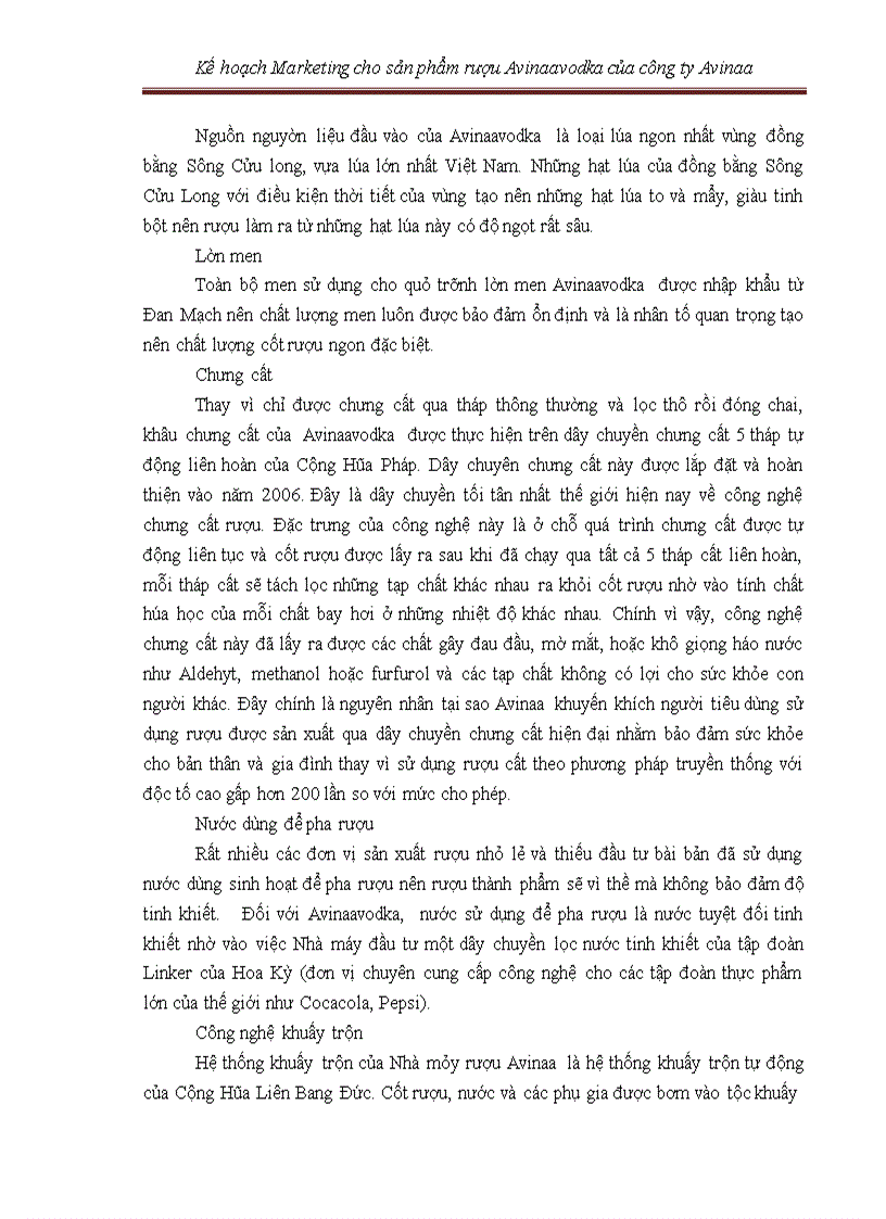 image for page Kế hoạch marketing cho sản phẩm rượu avinaaavodka của công ty avinaa hà nội – 05