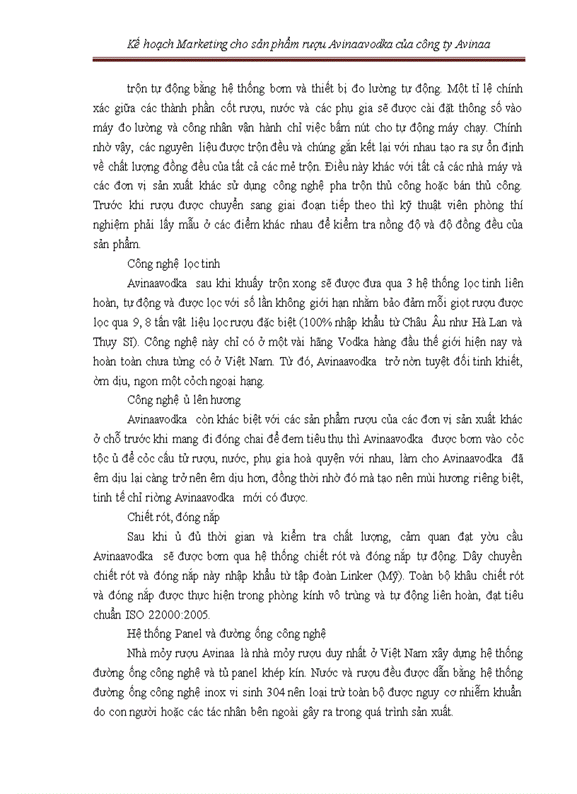 image for page Kế hoạch marketing cho sản phẩm rượu avinaaavodka của công ty avinaa hà nội – 05
