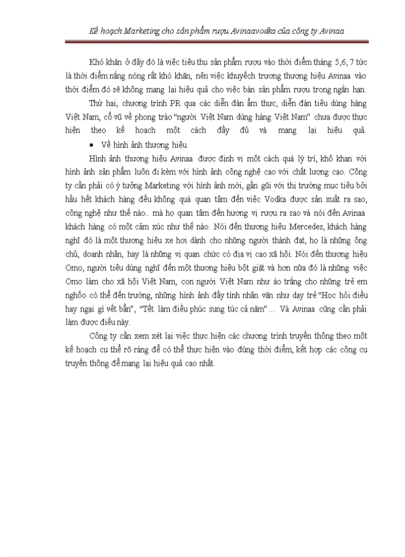 image for page Kế hoạch marketing cho sản phẩm rượu avinaaavodka của công ty avinaa hà nội – 05