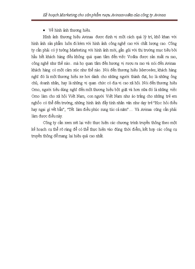 image for page Kế hoạch marketing cho sản phẩm rượu avinaaavodka của công ty avinaa hà nội – 05