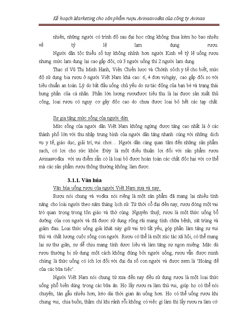 image for page Kế hoạch marketing cho sản phẩm rượu avinaaavodka của công ty avinaa hà nội – 05