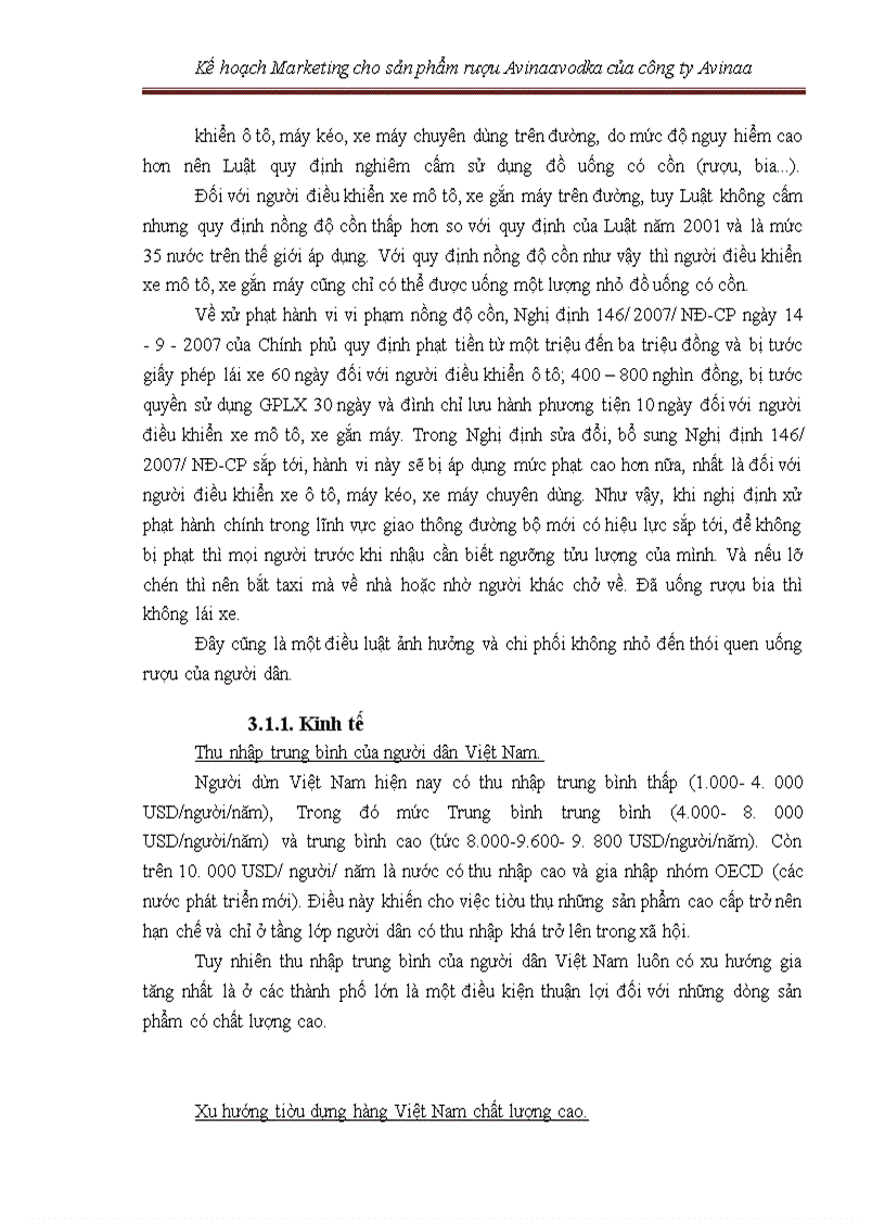 image for page Kế hoạch marketing cho sản phẩm rượu avinaaavodka của công ty avinaa hà nội – 05