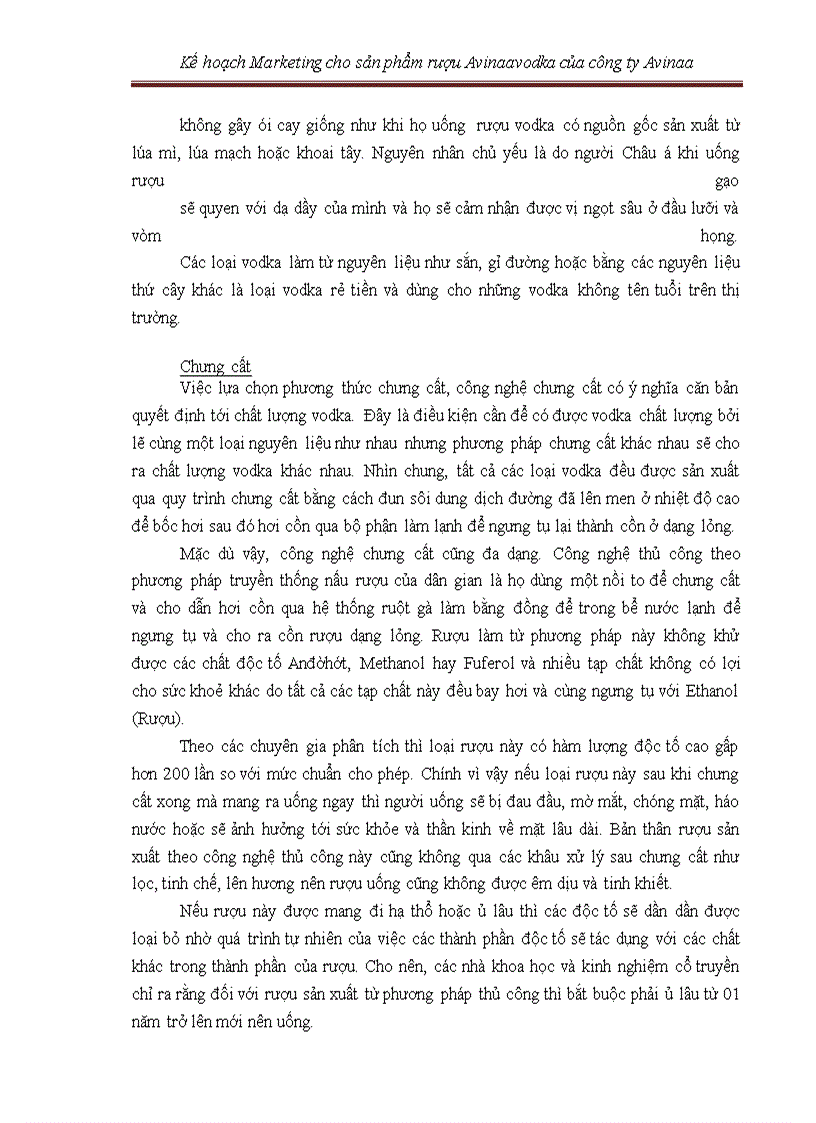image for page Kế hoạch marketing cho sản phẩm rượu avinaaavodka của công ty avinaa hà nội – 05