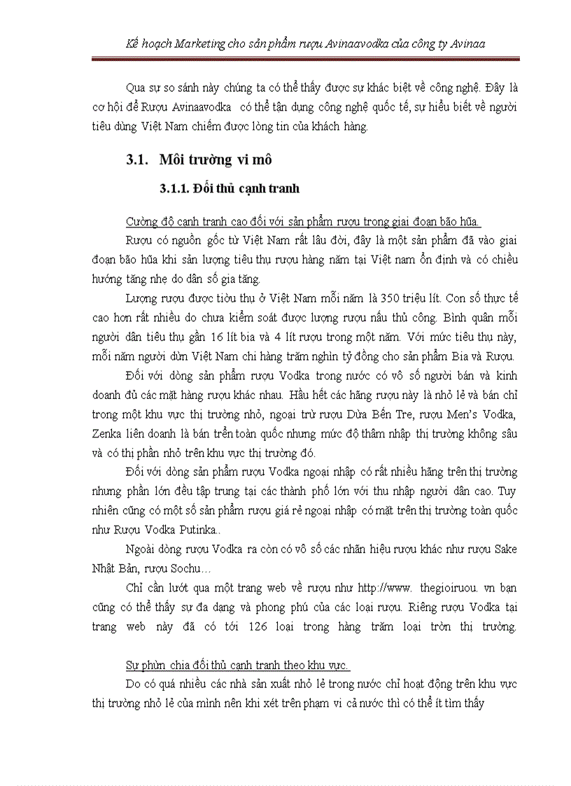 image for page Kế hoạch marketing cho sản phẩm rượu avinaaavodka của công ty avinaa hà nội – 05
