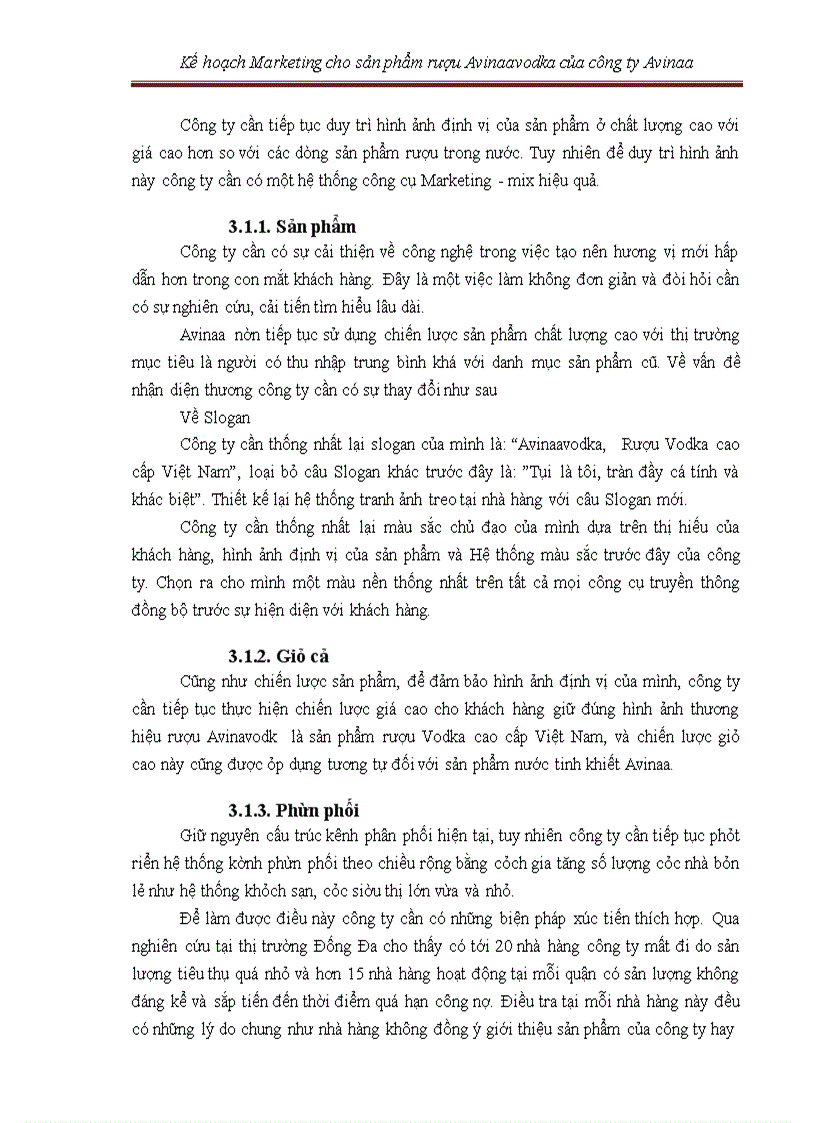 image for page Kế hoạch marketing cho sản phẩm rượu avinaaavodka của công ty avinaa hà nội – 05