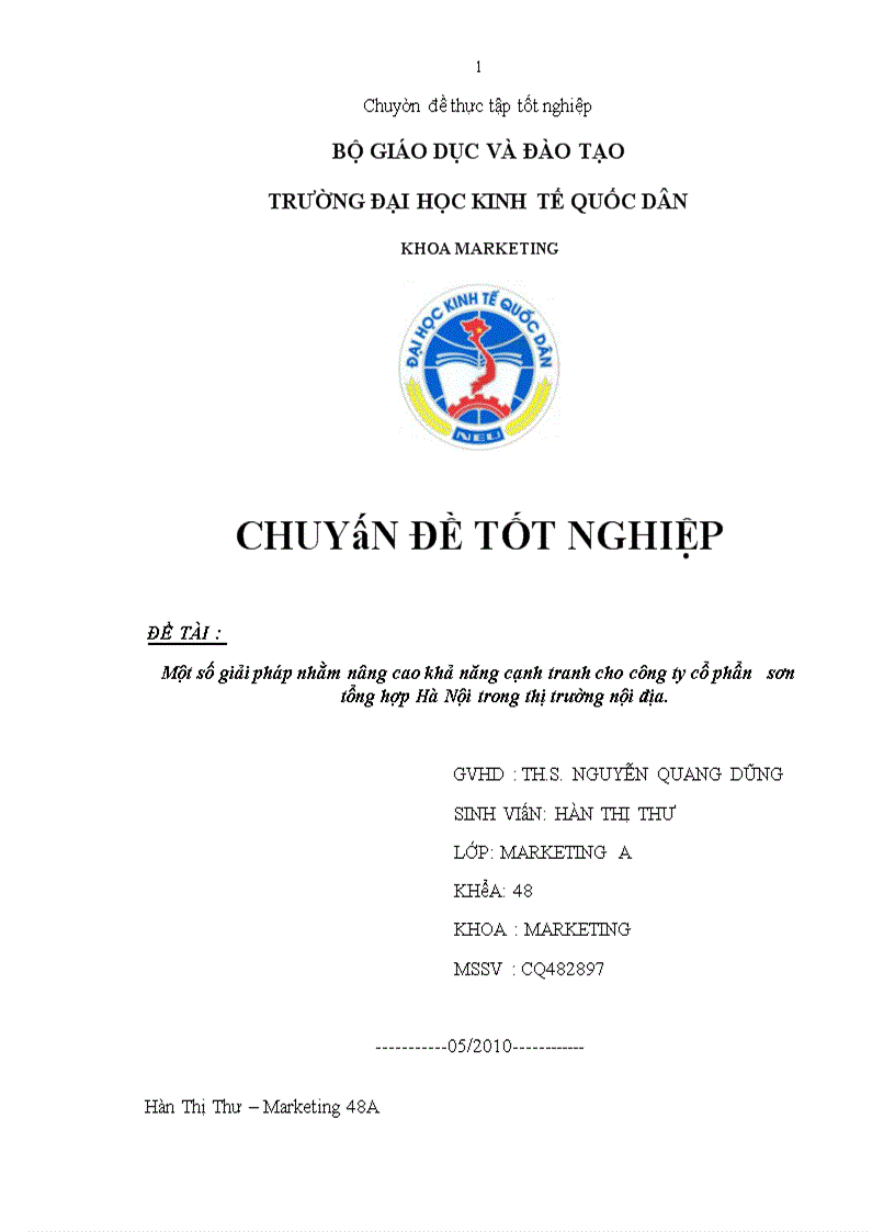 Một số giải pháp nhằm nâng cao khả năng cạnh tranh cho công ty cổ phẩn