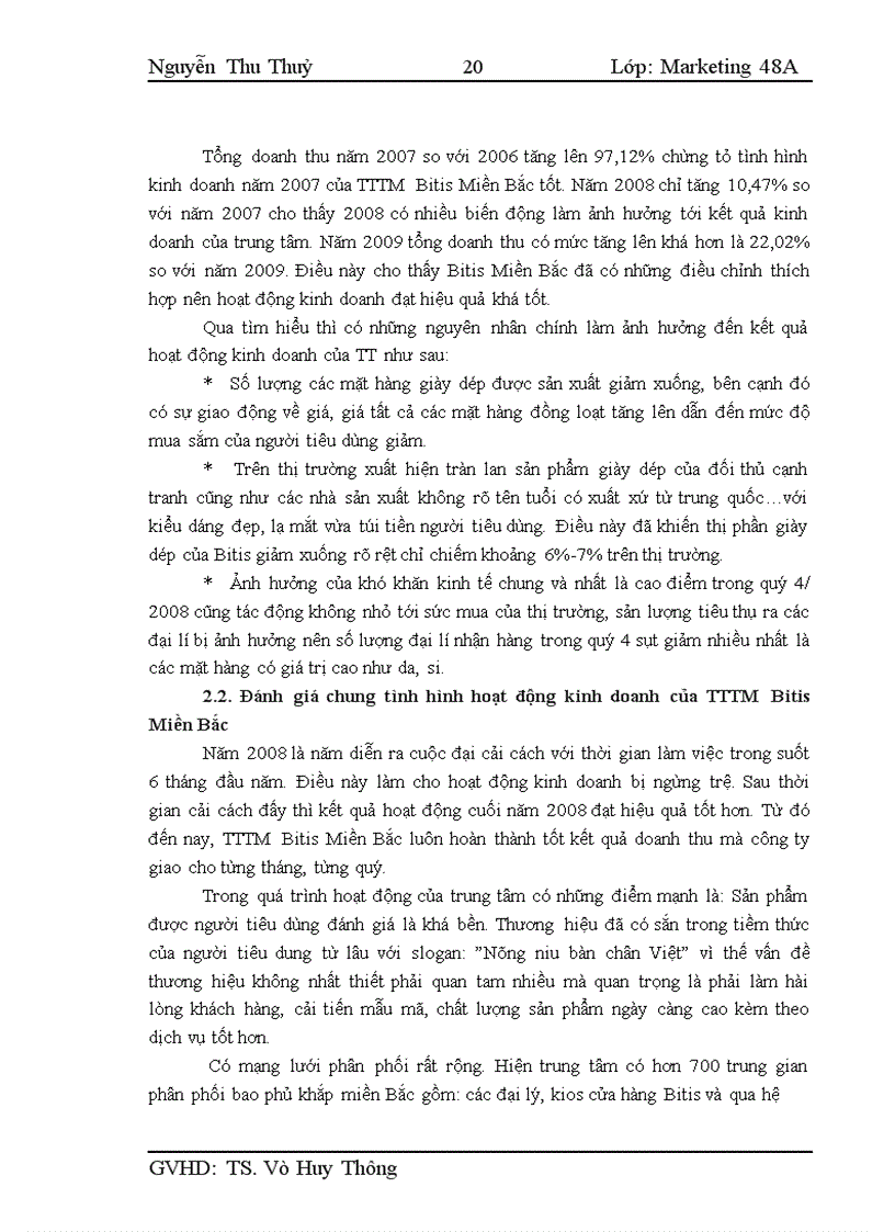 image for page Quản trị kênh phân phối tại trung tâm Bitis miền Bắc