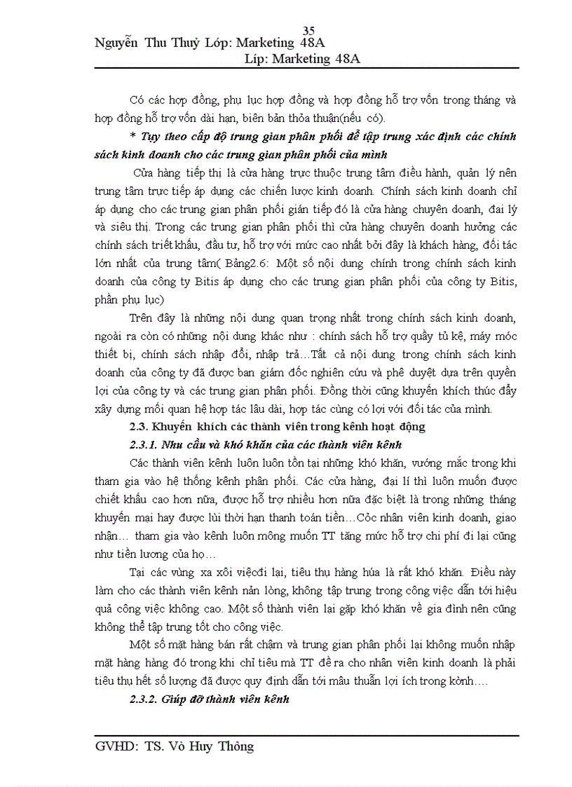 image for page Quản trị kênh phân phối tại trung tâm Bitis miền Bắc