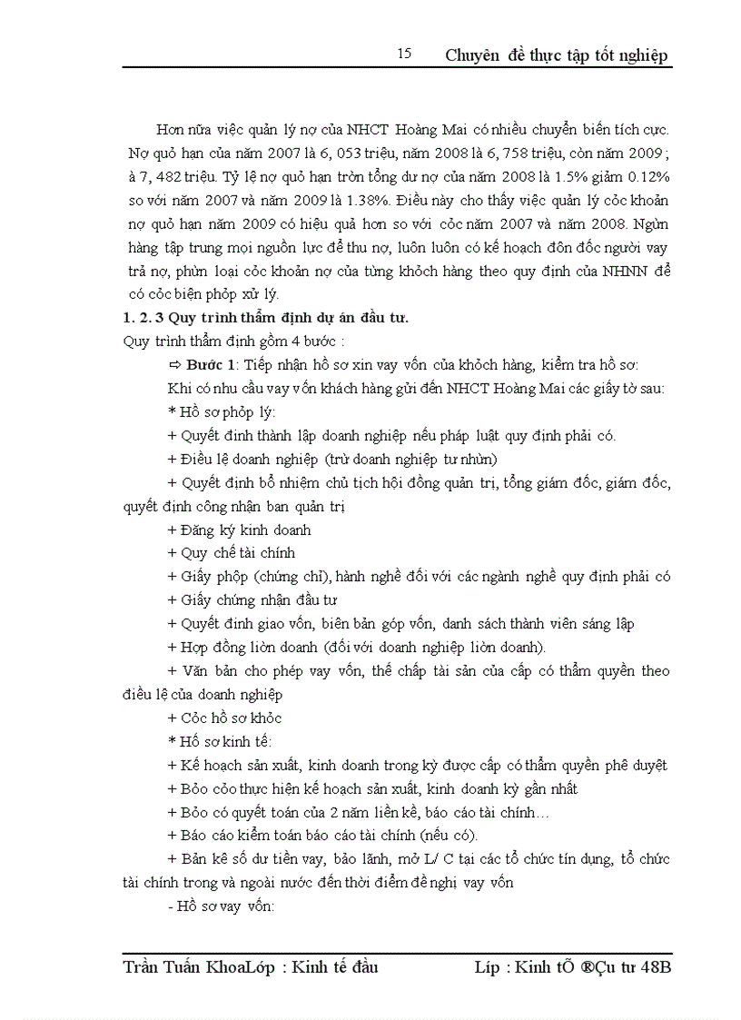 image for page Nâng cao chất lượng thẩm định tài chính dự án tại Ngân hàng Công thương Hoàng Mai