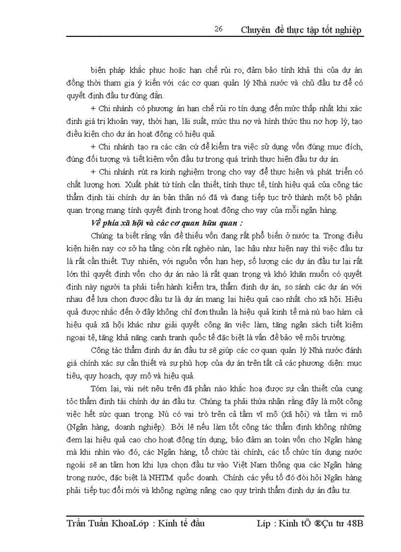 image for page Nâng cao chất lượng thẩm định tài chính dự án tại Ngân hàng Công thương Hoàng Mai