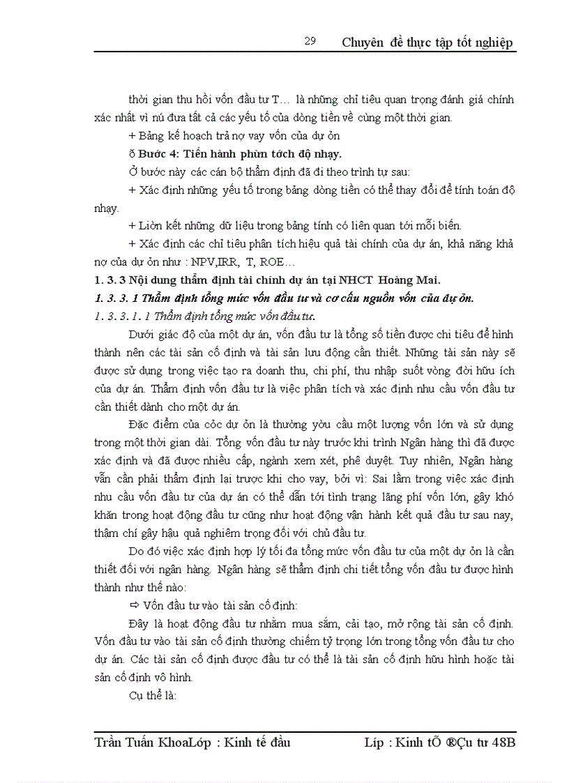 image for page Nâng cao chất lượng thẩm định tài chính dự án tại Ngân hàng Công thương Hoàng Mai