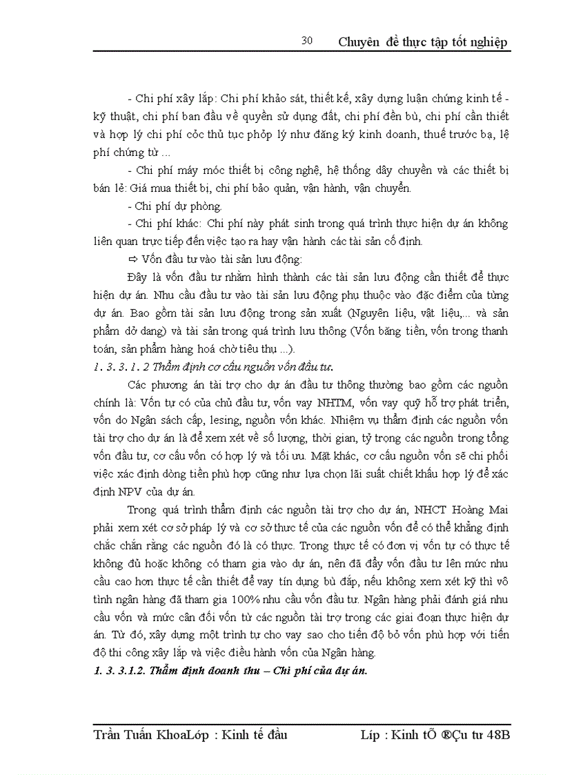 image for page Nâng cao chất lượng thẩm định tài chính dự án tại Ngân hàng Công thương Hoàng Mai