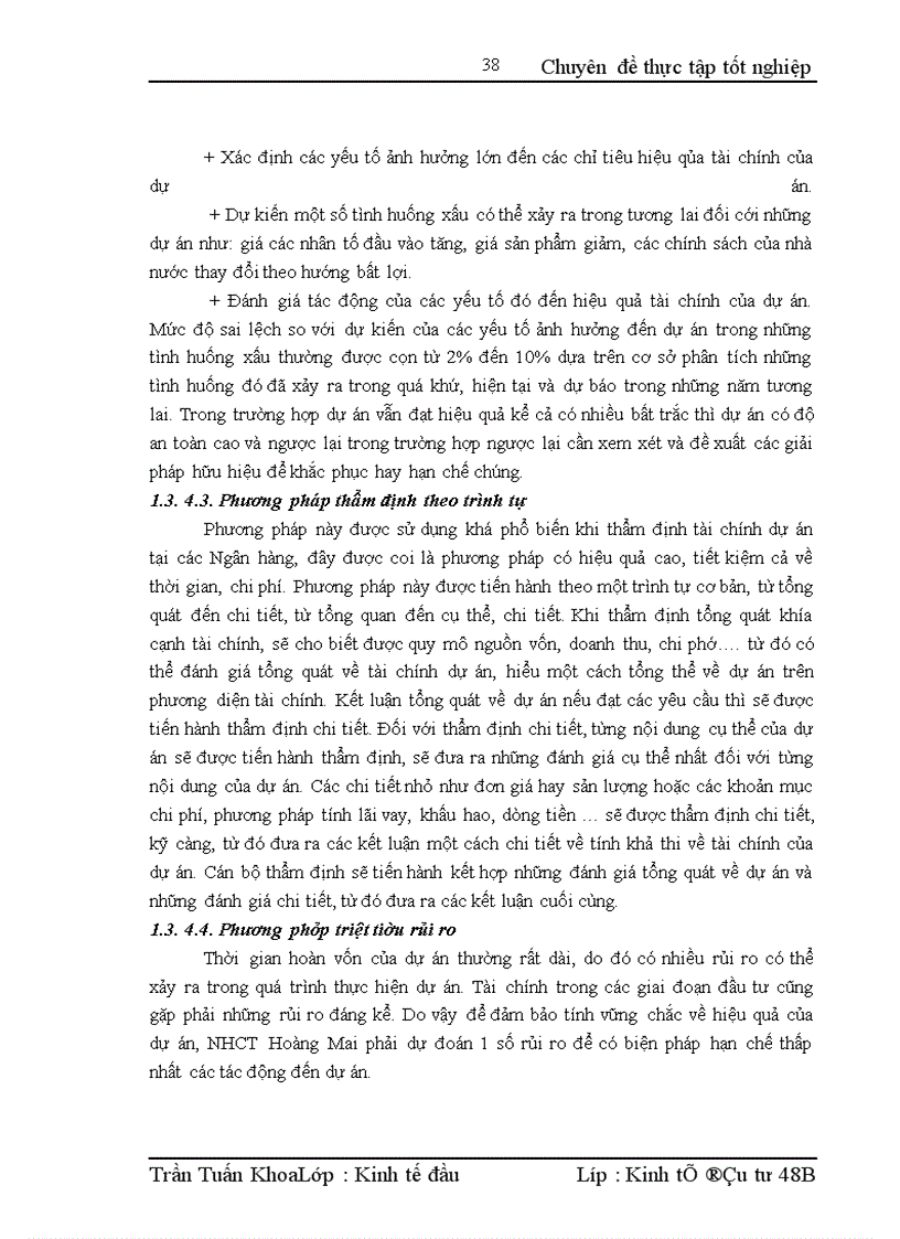 image for page Nâng cao chất lượng thẩm định tài chính dự án tại Ngân hàng Công thương Hoàng Mai