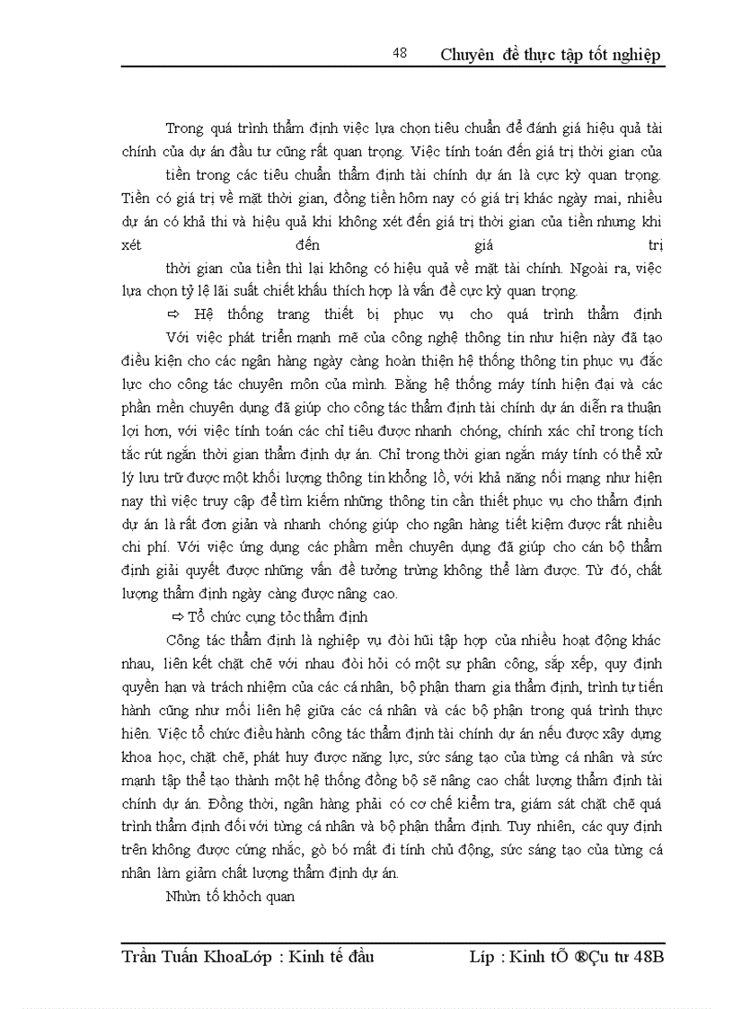 image for page Nâng cao chất lượng thẩm định tài chính dự án tại Ngân hàng Công thương Hoàng Mai