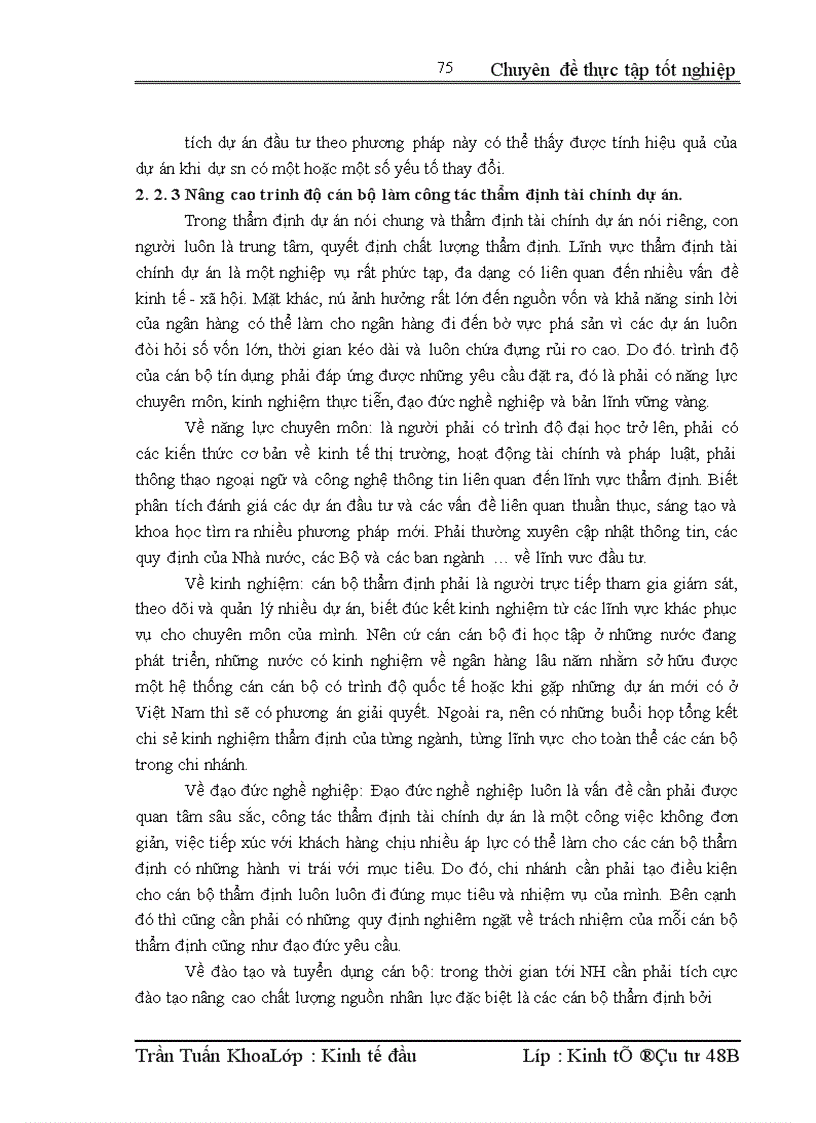 image for page Nâng cao chất lượng thẩm định tài chính dự án tại Ngân hàng Công thương Hoàng Mai