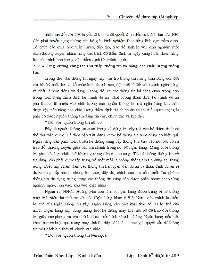 image for page Nâng cao chất lượng thẩm định tài chính dự án tại Ngân hàng Công thương Hoàng Mai