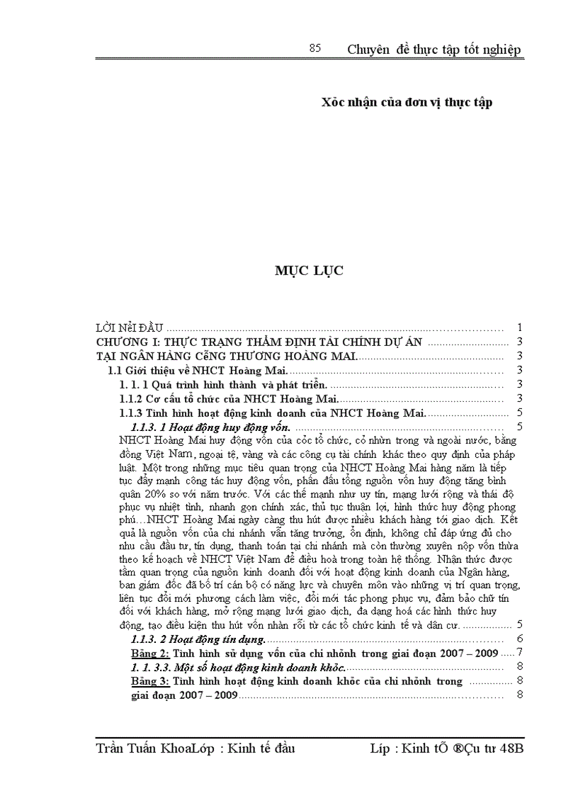 image for page Nâng cao chất lượng thẩm định tài chính dự án tại Ngân hàng Công thương Hoàng Mai