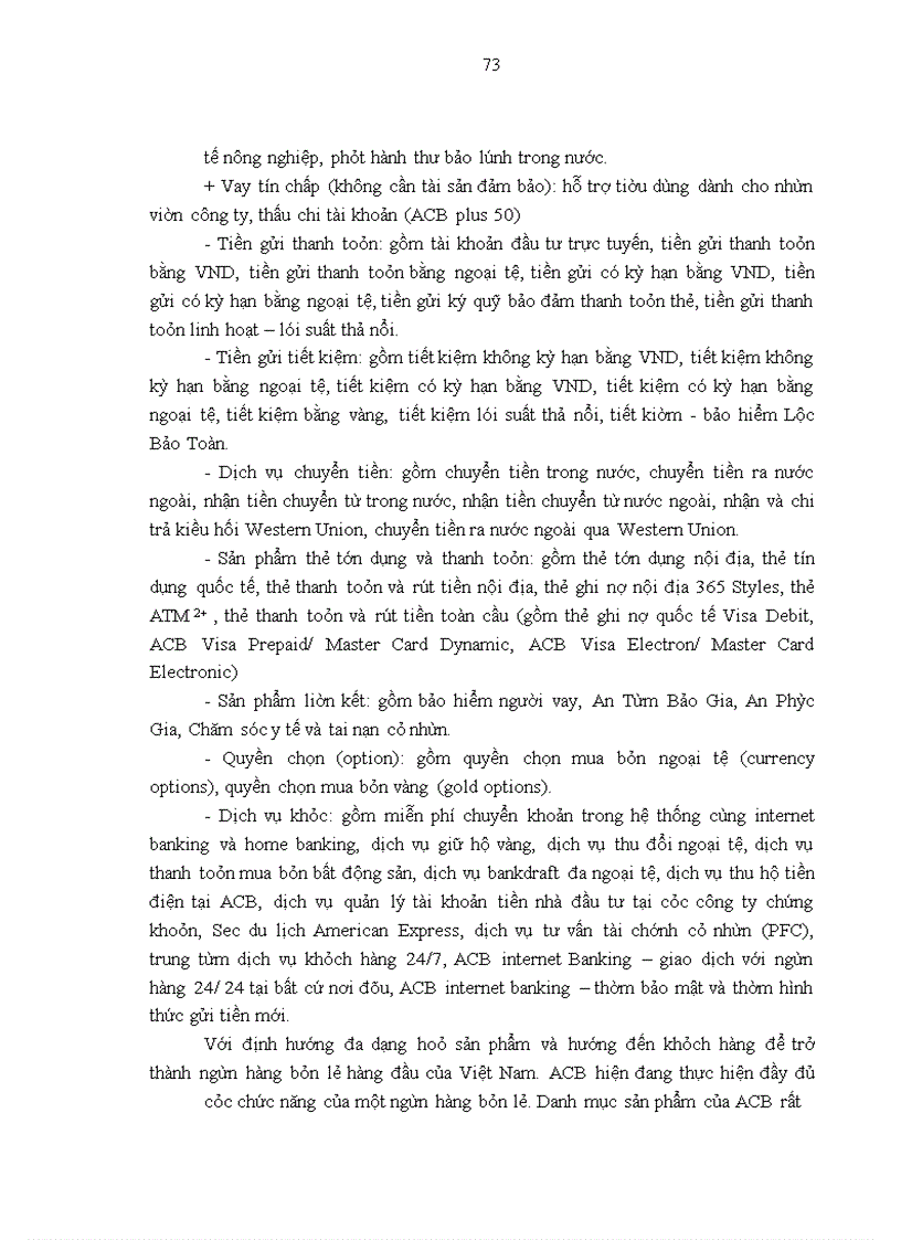 image for page Thực trạng và các giải pháp marketing nhằm phát triển khách hàng cá nhân của ngân hàng Á Châu (ACB)