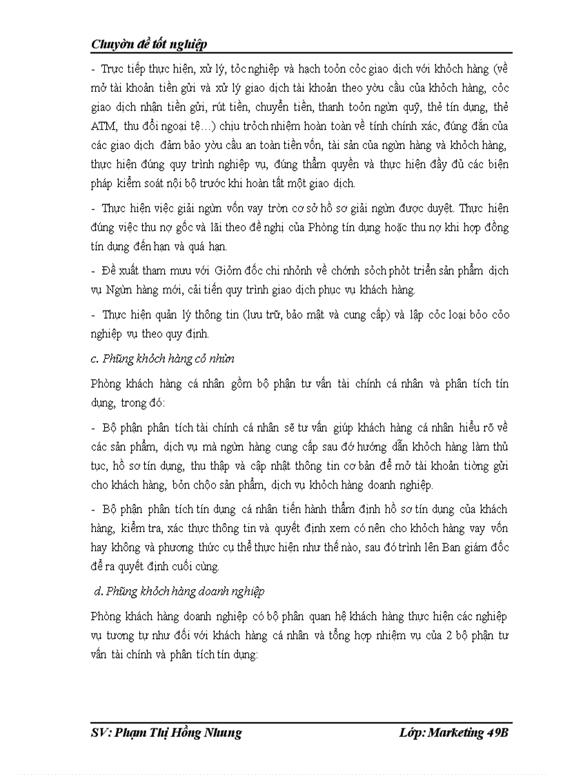 image for page Chất lượng dịch vụ khách hàng tại Phòng giao dịch của chi nhánh Techcombank số 15- Đào Duy Từ- Hoàn Kiếm-Hà Nội