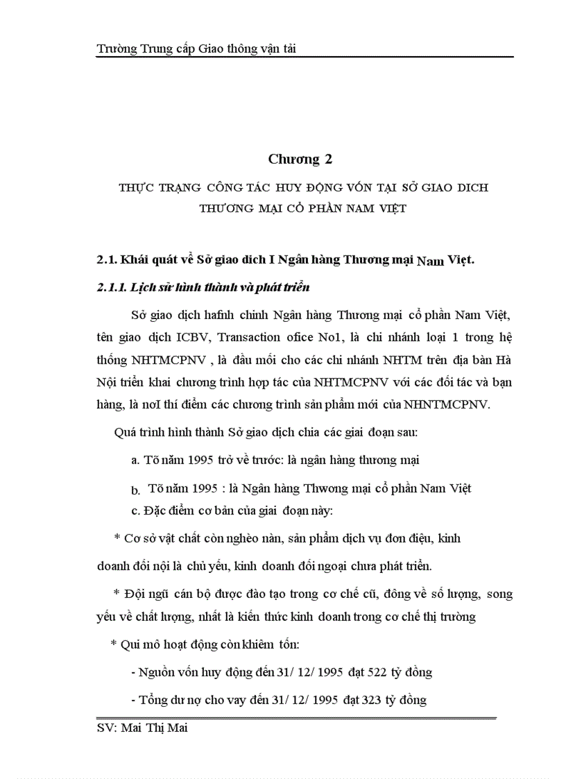 image for page Công tác huy động vốn tại Sở giao dịch I Ngân hàng thương mại Nam Việt thực trạng và giải pháp