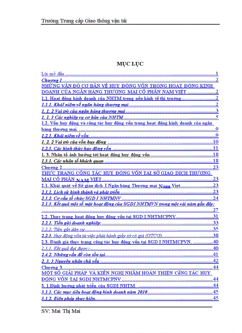 image for page Công tác huy động vốn tại Sở giao dịch I Ngân hàng thương mại Nam Việt thực trạng và giải pháp