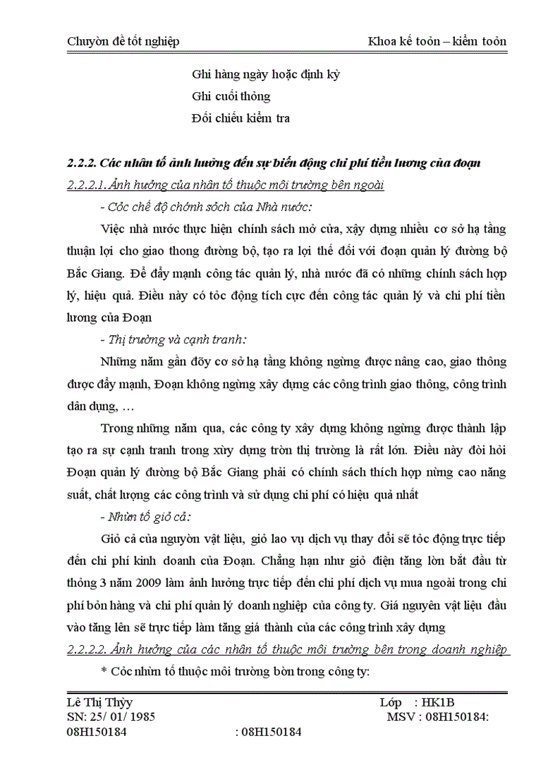 image for page Phân tích chi phí tiền lương tại Đoạn quản lý đường bộ Bắc Giang