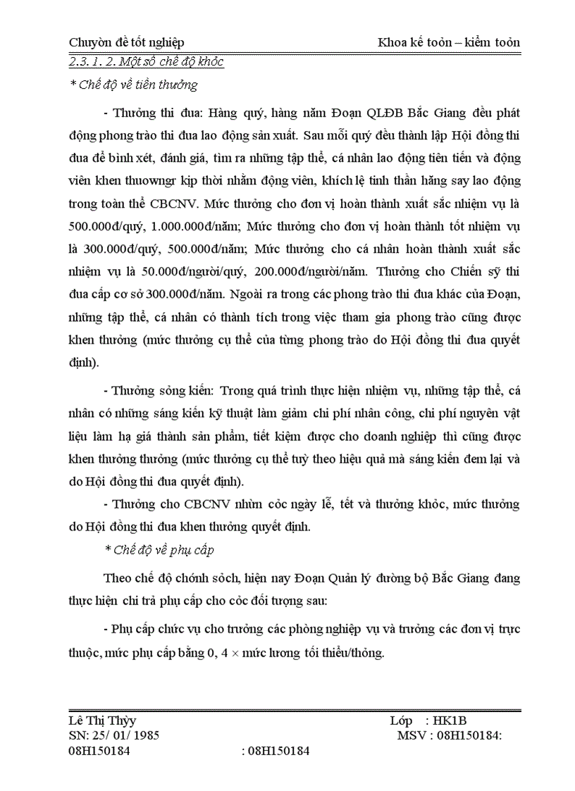 image for page Phân tích chi phí tiền lương tại Đoạn quản lý đường bộ Bắc Giang