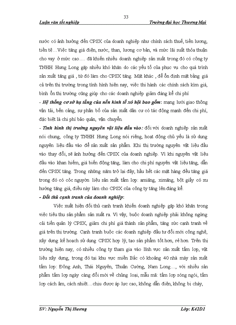 image for page Phân tích tình hình chi phí sản xuất tại công ty TNHH Hưng Long