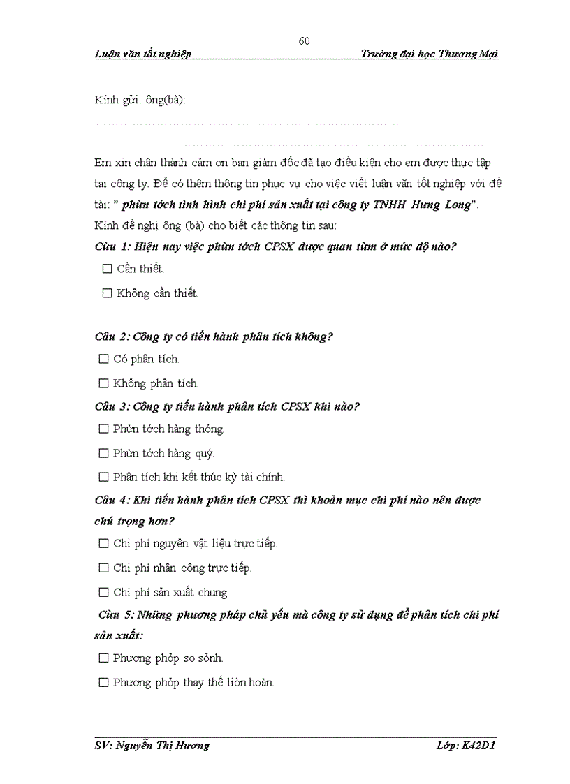 image for page Phân tích tình hình chi phí sản xuất tại công ty TNHH Hưng Long