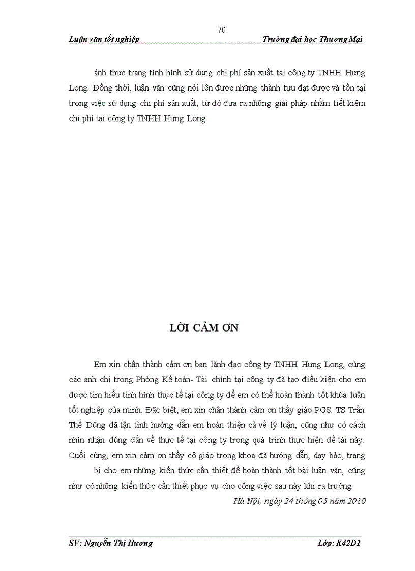 image for page Phân tích tình hình chi phí sản xuất tại công ty TNHH Hưng Long