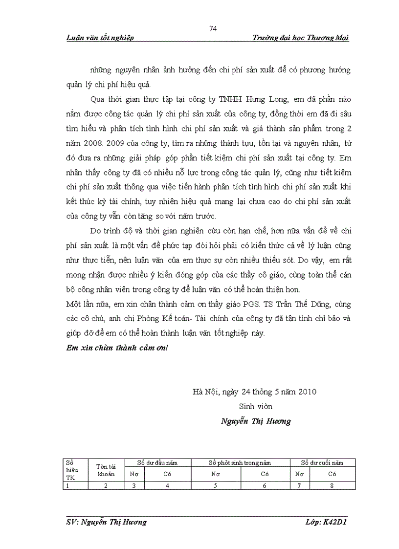 image for page Phân tích tình hình chi phí sản xuất tại công ty TNHH Hưng Long