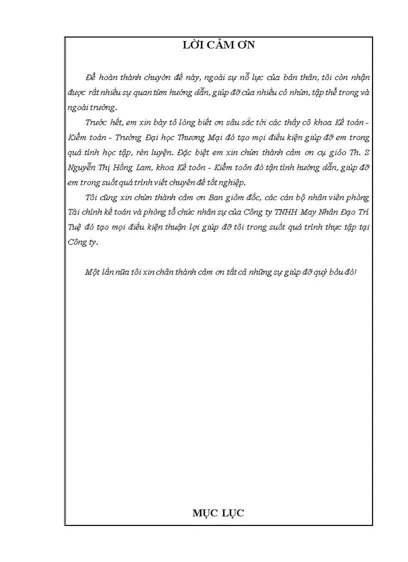 image for page Hoàn thiện kế toán CPSX và tính giá thành sản phẩm tại Công ty TNHH May Nhân Đạo Trí Tuệ