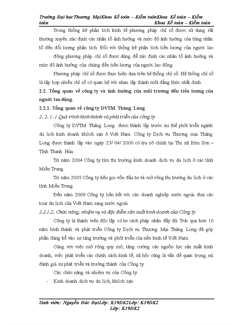 image for page Phương pháp nghiên cứu và phân tích thống kê thực trạng tiền lương của người lao động tại Công ty Dịch vụ Thương mại Thăng Long.