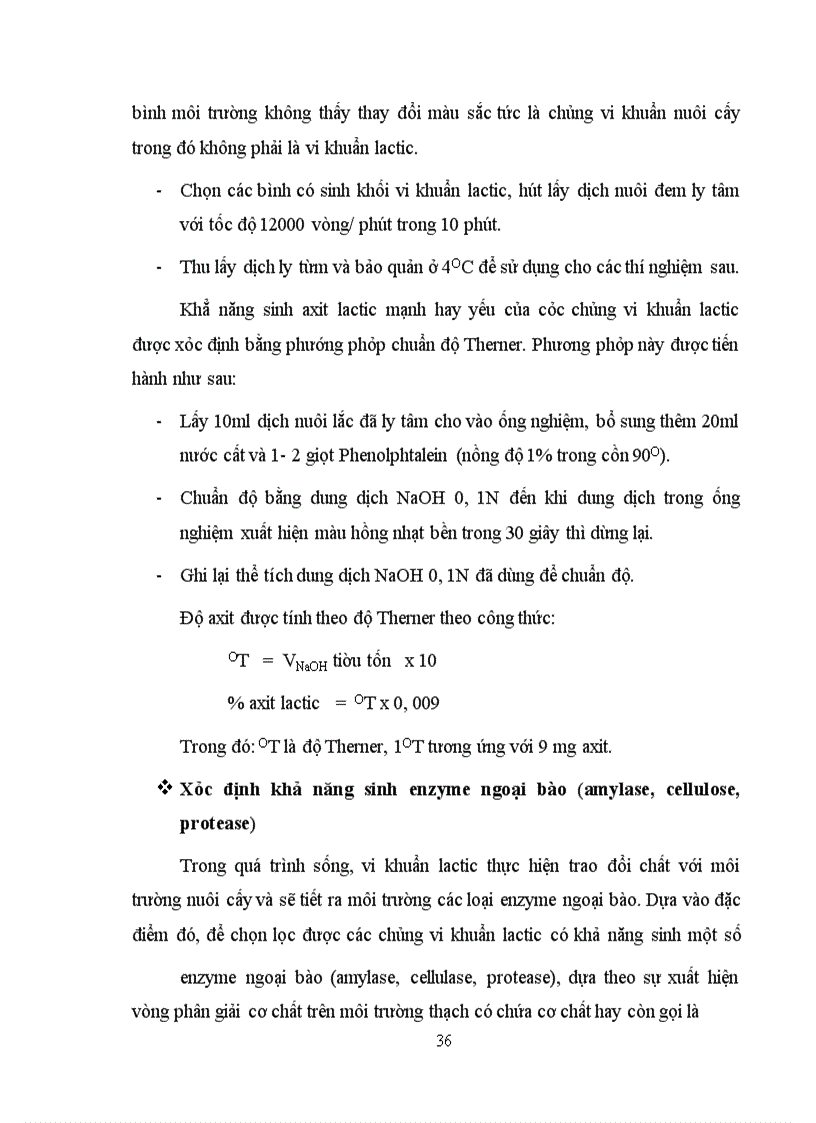 image for page Xác định hoạt tính một số enzyme ngoại bào của vi khuẩn Lactic phân lập từ các sản phẩm lên men truyền thống tại Hà Nội