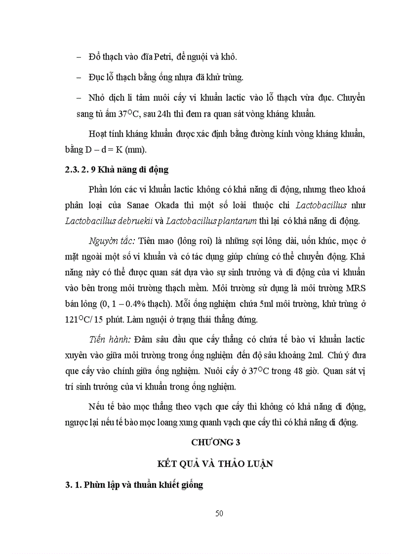 image for page Xác định hoạt tính một số enzyme ngoại bào của vi khuẩn Lactic phân lập từ các sản phẩm lên men truyền thống tại Hà Nội