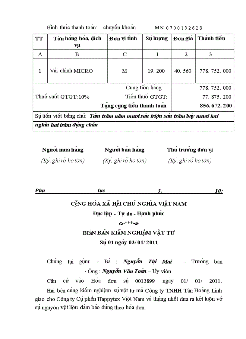 image for page Kế toán nguyên vật liệu để may áo Jacket 3 lớp có mũ tại Công ty cổ phần Happytex - Việt Nam