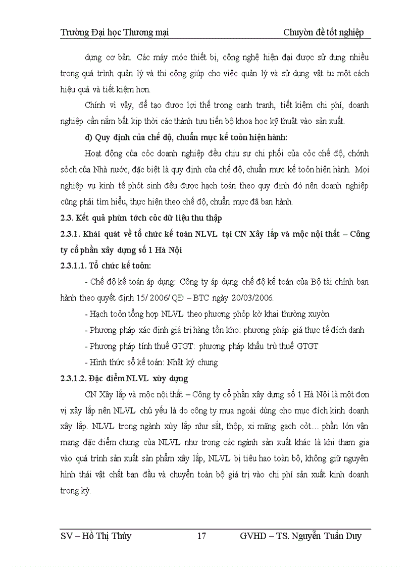 image for page Kế toán NLVL xây dựng tại Chi nhánh Xây lắp và mộc nội thất – Công ty cổ phần xây dựng số 1 Hà Nội