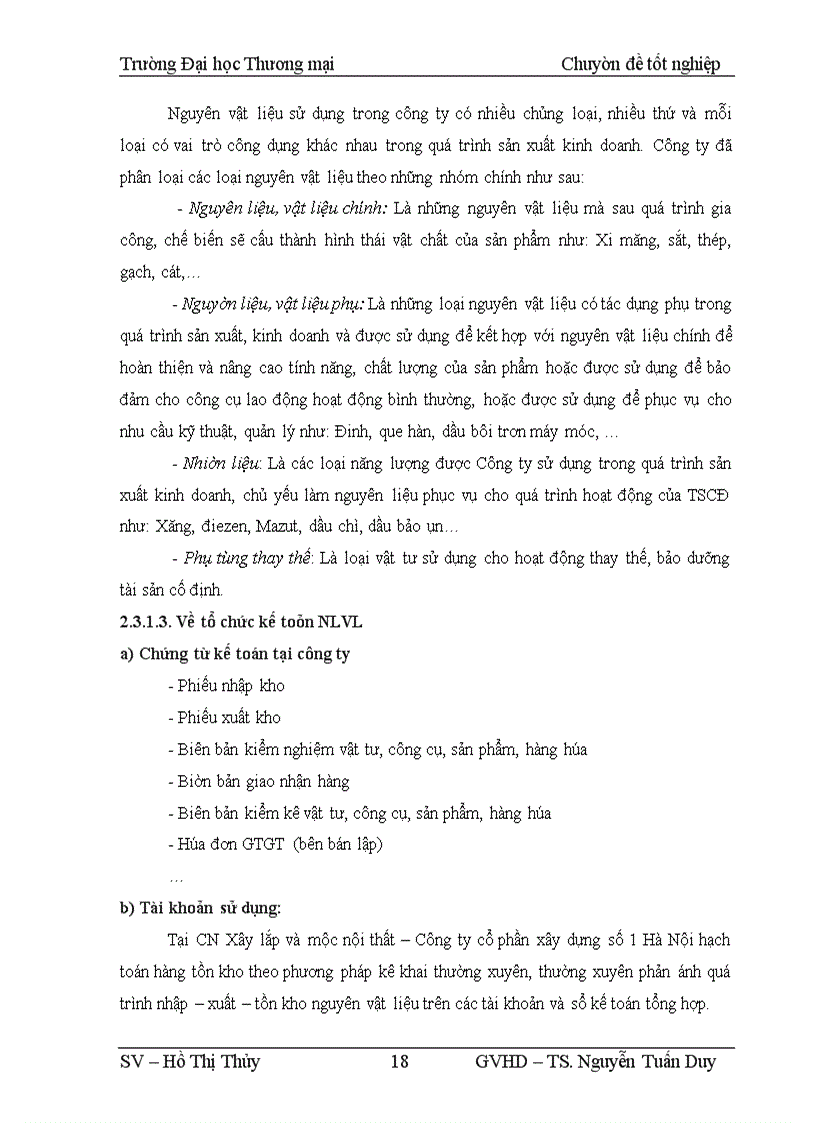 image for page Kế toán NLVL xây dựng tại Chi nhánh Xây lắp và mộc nội thất – Công ty cổ phần xây dựng số 1 Hà Nội