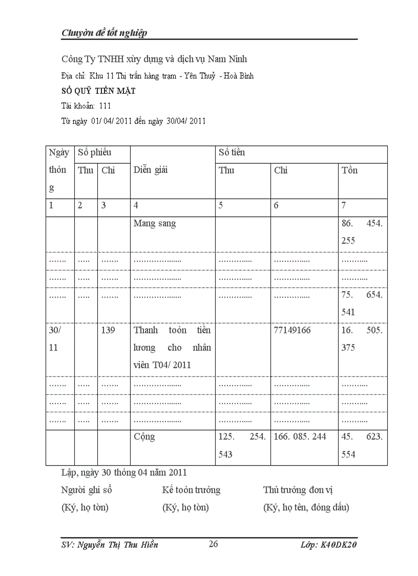 image for page Kế toán các khoản thanh toán với người lao động tại công ty TNHH xây dựng và dịch vụ Nam Ninh.