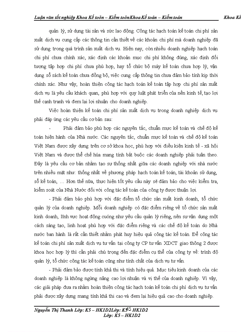 image for page Kế toán chi phí dịch vụ tư vấn tại công ty CP tư vấn XDCT giao thông 2