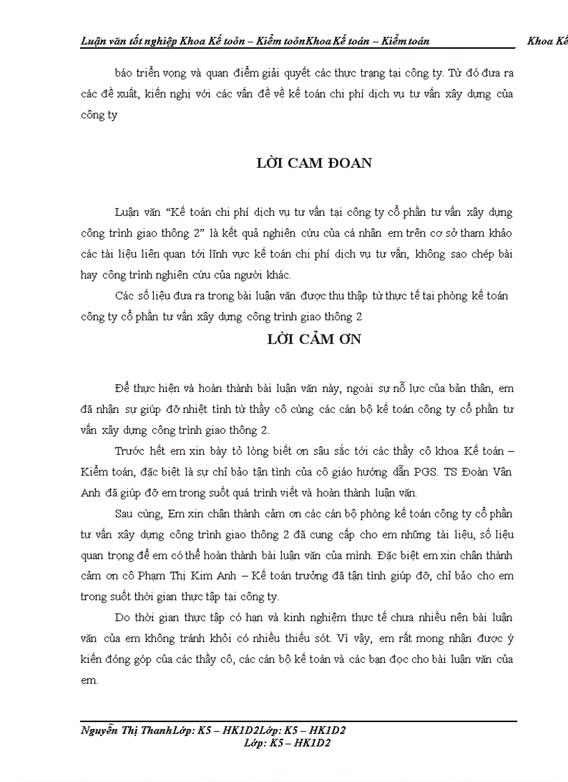 image for page Kế toán chi phí dịch vụ tư vấn tại công ty CP tư vấn XDCT giao thông 2