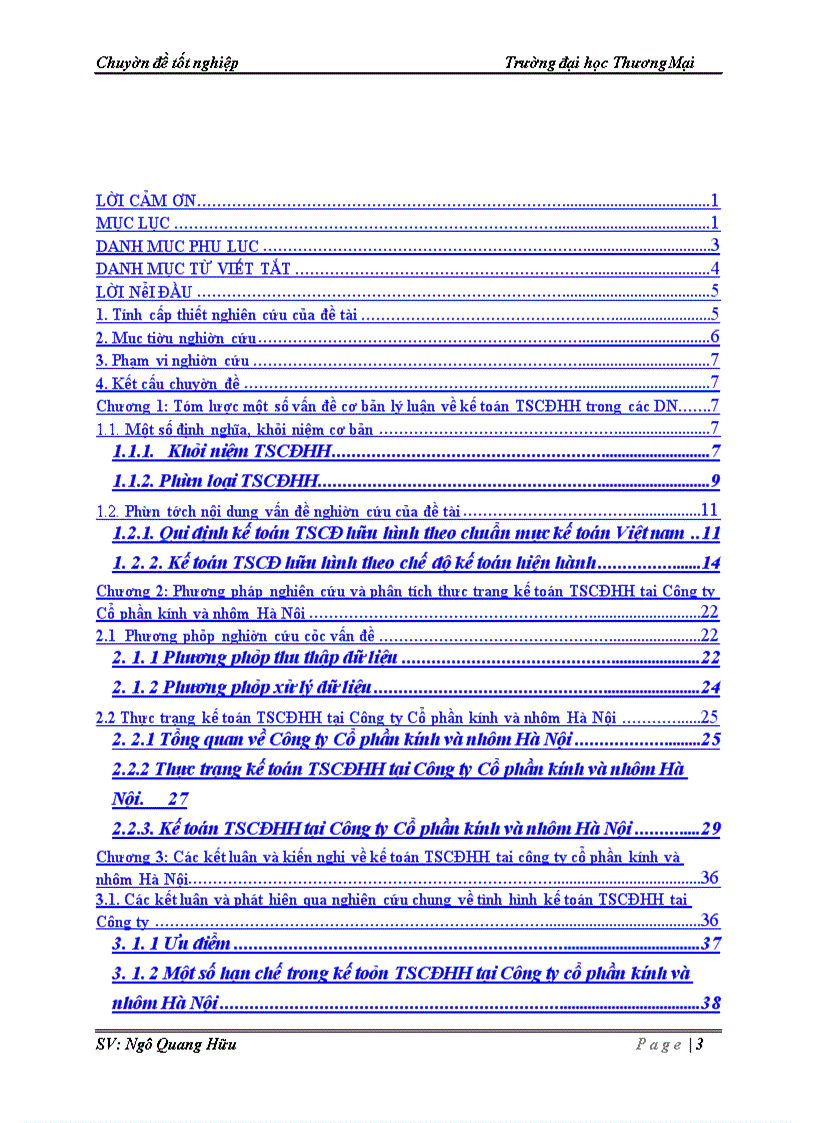 image for page Tài sản cố định hữu hình tại Công ty Cổ phần kính và nhôm Hà Nội