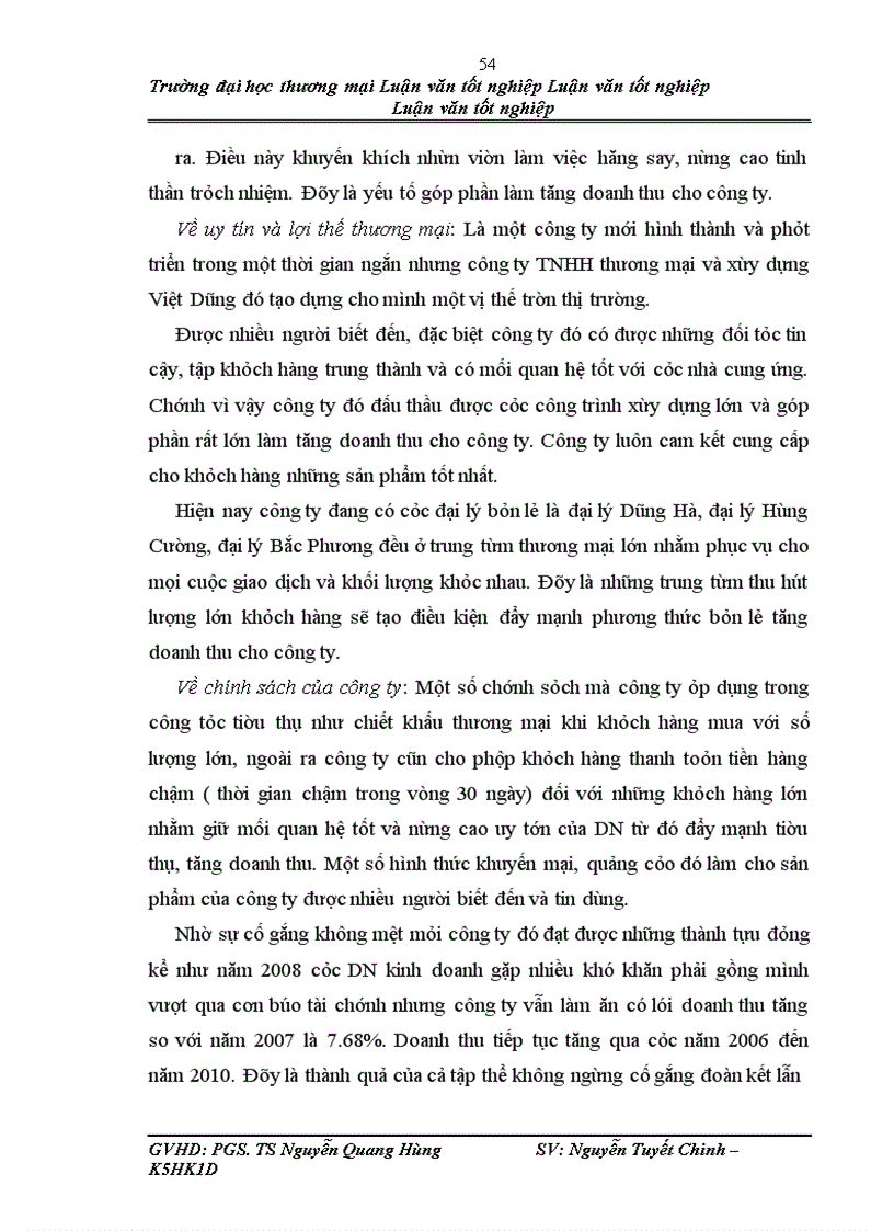 image for page Phân tích doanh thu tại công ty TNHH thương mại và xây dựng Việt Dũng