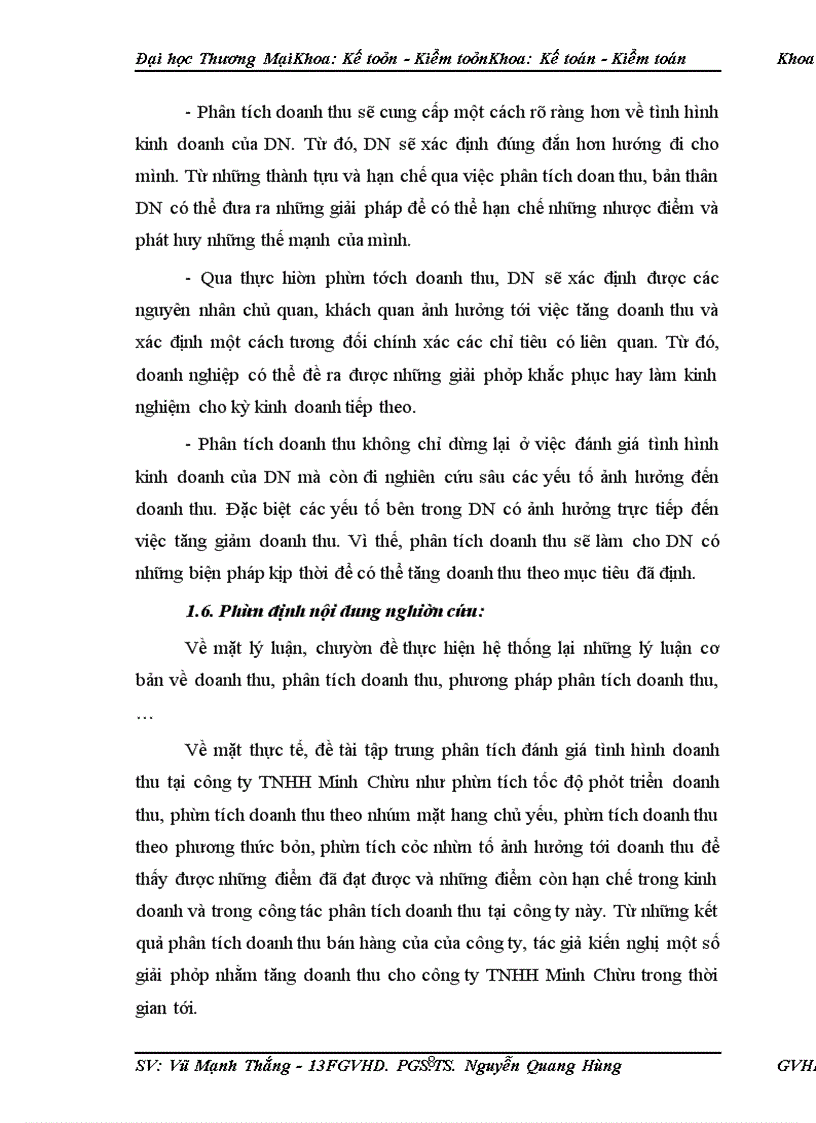 image for page Phân tích doanh thu tại công ty TNHH Minh Châu